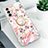 Coque Silicone Motif Fantaisie Souple Couleur Unie Etui Housse S02 pour Samsung Galaxy S22 5G Rose Rouge