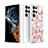 Coque Silicone Motif Fantaisie Souple Couleur Unie Etui Housse S03 pour Samsung Galaxy S22 Ultra 5G Rose Rouge