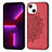 Coque Silicone Motif Fantaisie Souple Couleur Unie Etui Housse S04 pour Apple iPhone 13 Mini Rouge