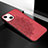 Coque Silicone Motif Fantaisie Souple Couleur Unie Etui Housse S05 pour Apple iPhone 13 Mini Rouge