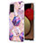 Coque Silicone Motif Fantaisie Souple Couleur Unie Etui Housse Y01B pour Samsung Galaxy A02s Violet Clair