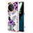 Coque Silicone Motif Fantaisie Souple Couleur Unie Etui Housse Y03B pour OnePlus 11 5G Violet