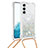 Coque Silicone Motif Fantaisie Souple Couleur Unie Etui Housse Y03B pour Samsung Galaxy S22 Plus 5G Argent