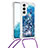 Coque Silicone Motif Fantaisie Souple Couleur Unie Etui Housse Y03B pour Samsung Galaxy S22 Plus 5G Bleu