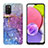 Coque Silicone Motif Fantaisie Souple Couleur Unie Etui Housse Y04B pour Samsung Galaxy A02s Violet Petit