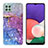 Coque Silicone Motif Fantaisie Souple Couleur Unie Etui Housse Y04B pour Samsung Galaxy F42 5G Violet