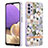 Coque Silicone Motif Fantaisie Souple Couleur Unie Etui Housse Y06B pour Samsung Galaxy A23 5G Blanc