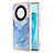 Coque Silicone Motif Fantaisie Souple Couleur Unie Etui Housse Y07B pour Huawei Honor Magic5 Lite 5G Bleu