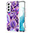 Coque Silicone Motif Fantaisie Souple Couleur Unie Etui Housse Y08B pour Samsung Galaxy S23 5G Violet