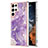 Coque Silicone Motif Fantaisie Souple Couleur Unie Etui Housse Y11B pour Samsung Galaxy S21 Ultra 5G Violet