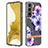 Coque Silicone Motif Fantaisie Souple Couleur Unie Etui Housse Y12B pour Samsung Galaxy S21 5G Violet