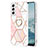 Coque Silicone Motif Fantaisie Souple Couleur Unie Etui Housse Y13B pour Samsung Galaxy S22 5G Rose