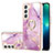 Coque Silicone Motif Fantaisie Souple Couleur Unie Etui Housse Y16B pour Samsung Galaxy S21 5G Violet Clair