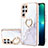 Coque Silicone Motif Fantaisie Souple Couleur Unie Etui Housse Y16B pour Samsung Galaxy S23 Ultra 5G Blanc