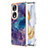 Coque Silicone Motif Fantaisie Souple Couleur Unie Etui Housse YB1 pour Huawei Honor 90 5G Violet