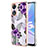 Coque Silicone Motif Fantaisie Souple Couleur Unie Etui Housse YB3 pour Oppo A78 5G Violet