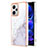 Coque Silicone Motif Fantaisie Souple Couleur Unie Etui Housse YB5 pour Xiaomi Redmi Note 12 Explorer Blanc