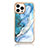 Coque Silicone Motif Fantaisie Souple Couleur Unie Etui Housse YJ1 pour Apple iPhone 13 Pro Max Bleu