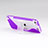 Coque Silicone Transparente Vague S-Line avec Bequille pour Apple iPod Touch 5 Violet