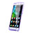 Coque Transparente Integrale Silicone Souple Portefeuille pour Huawei G Play Mini Violet Petit