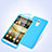 Coque Transparente Integrale Silicone Souple Portefeuille pour Huawei Mate 8 Bleu Ciel Petit