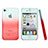 Coque Transparente Rigide Degrade pour Apple iPhone 4 Rouge