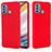 Coque Ultra Fine Silicone Souple 360 Degres Housse Etui pour Motorola Moto G60 Rouge