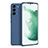 Coque Ultra Fine Silicone Souple 360 Degres Housse Etui S08 pour Samsung Galaxy S21 Plus 5G Bleu
