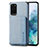 Coque Ultra Fine Silicone Souple Housse Etui avec Aimante Magnetique S01D pour Samsung Galaxy S20 Plus 5G Bleu