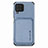 Coque Ultra Fine Silicone Souple Housse Etui avec Aimante Magnetique S02D pour Samsung Galaxy M62 4G Bleu