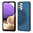 Coque Ultra Fine Silicone Souple Housse Etui avec Aimante Magnetique S03D pour Samsung Galaxy M32 5G Bleu