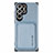 Coque Ultra Fine Silicone Souple Housse Etui avec Aimante Magnetique S05D pour Samsung Galaxy S23 Ultra 5G Bleu