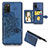 Coque Ultra Fine Silicone Souple Housse Etui avec Aimante Magnetique S06D pour Samsung Galaxy A02s Bleu