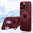 Coque Ultra Fine Silicone Souple Housse Etui avec Mag-Safe Magnetic Magnetique AC1 pour Apple iPhone 14 Pro Rouge