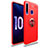 Coque Ultra Fine Silicone Souple Housse Etui avec Support Bague Anneau Aimante Magnetique A01 pour Huawei Honor 20 Lite Rouge
