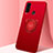 Coque Ultra Fine Silicone Souple Housse Etui avec Support Bague Anneau Aimante Magnetique A01 pour Huawei Honor Play4T Rouge