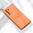 Coque Ultra Fine Silicone Souple Housse Etui avec Support Bague Anneau Aimante Magnetique A01 pour Huawei Nova 7 SE 5G Orange