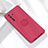Coque Ultra Fine Silicone Souple Housse Etui avec Support Bague Anneau Aimante Magnetique A01 pour Huawei Nova 7 SE 5G Rouge