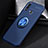 Coque Ultra Fine Silicone Souple Housse Etui avec Support Bague Anneau Aimante Magnetique A01 pour Huawei P Smart (2019) Bleu
