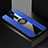 Coque Ultra Fine Silicone Souple Housse Etui avec Support Bague Anneau Aimante Magnetique A01 pour Oppo Reno2 Z Bleu