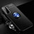 Coque Ultra Fine Silicone Souple Housse Etui avec Support Bague Anneau Aimante Magnetique A01 pour Samsung Galaxy S23 Plus 5G Bleu et Noir