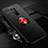 Coque Ultra Fine Silicone Souple Housse Etui avec Support Bague Anneau Aimante Magnetique A03 pour Xiaomi Redmi 8 Rouge et Noir