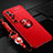 Coque Ultra Fine Silicone Souple Housse Etui avec Support Bague Anneau Aimante Magnetique A04 pour Xiaomi Mi 10 Ultra Rouge