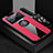 Coque Ultra Fine Silicone Souple Housse Etui avec Support Bague Anneau Aimante Magnetique A07 pour Vivo iQOO 9 5G Rouge