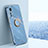 Coque Ultra Fine Silicone Souple Housse Etui avec Support Bague Anneau Aimante Magnetique A10 pour Xiaomi Mi 12X 5G Bleu