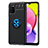 Coque Ultra Fine Silicone Souple Housse Etui avec Support Bague Anneau Aimante Magnetique JM1 pour Samsung Galaxy M02s Bleu et Noir