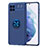 Coque Ultra Fine Silicone Souple Housse Etui avec Support Bague Anneau Aimante Magnetique JM1 pour Samsung Galaxy M62 4G Bleu