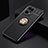 Coque Ultra Fine Silicone Souple Housse Etui avec Support Bague Anneau Aimante Magnetique JM2 pour Oppo Find X5 Pro 5G Or et Noir