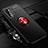 Coque Ultra Fine Silicone Souple Housse Etui avec Support Bague Anneau Aimante Magnetique pour Huawei Honor View 30 5G Rouge et Noir