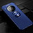Coque Ultra Fine Silicone Souple Housse Etui avec Support Bague Anneau Aimante Magnetique pour Huawei Mate 40 Pro+ Plus Bleu